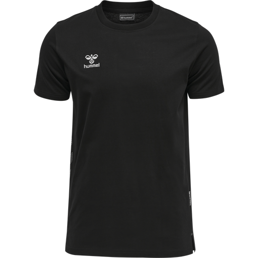 hmlMOVE GRID COTTON T-SHIRT S/S, BLACK, packshot