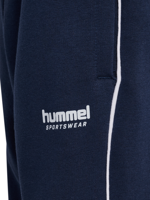 hmlJR LOOSE SWEATPANT PIPING, DRESS BLUES, packshot