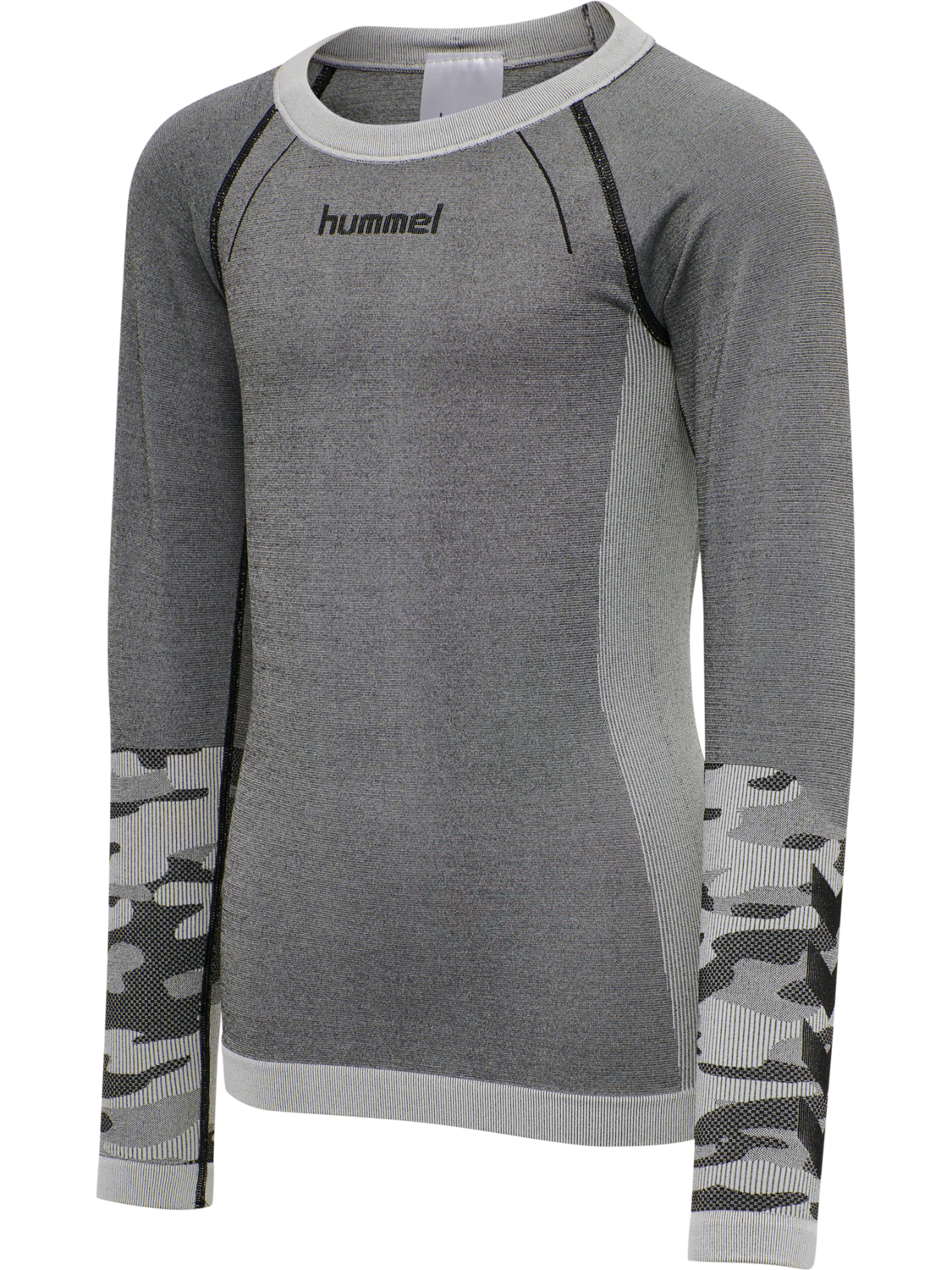 hmlMAX SEAMLESS T-SHIRT L/S, MEDIUM MELANGE, packshot