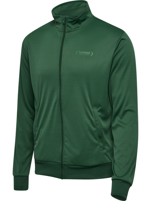 hmlFELIX  POLY TRACKSUIT SET, DARK GREEN, packshot