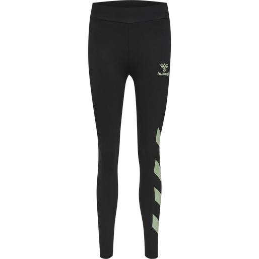hmlSOMMER TIGHTS, BLACK/BASIL, packshot