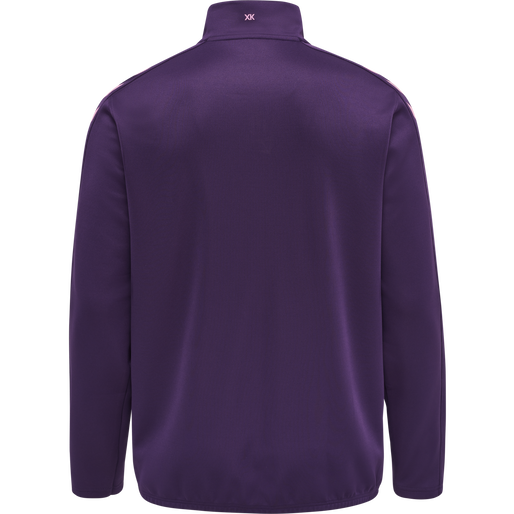 hmlCORE XK HALF ZIP POLY SWEAT, ACAI, packshot