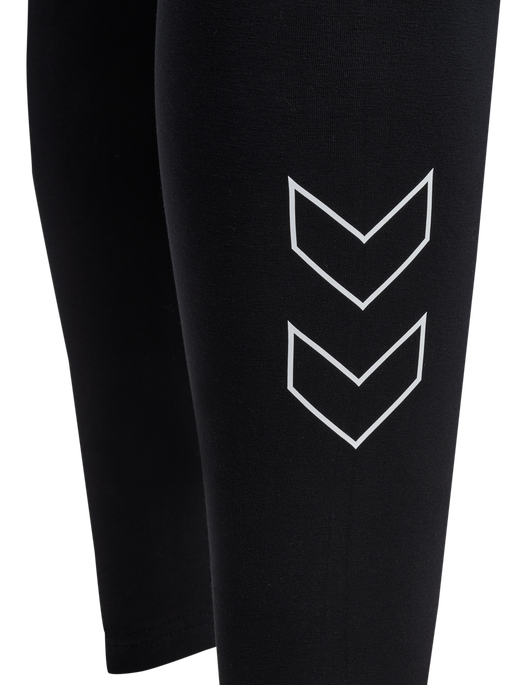 hmlELEMENTAL COTTON HW TIGHTS, BLACK/BLACK hmlELEMENTAL COTTON HW TIGHTS, BLACK/BLACK, packshot