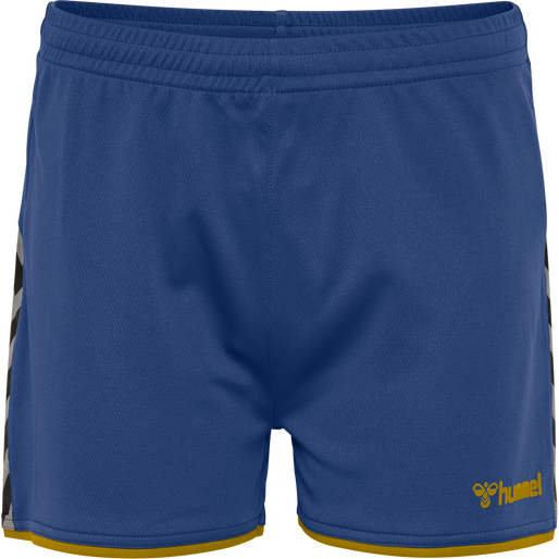 hmlAUTHENTIC POLY SHORTS WOMAN, TRUE BLUE/SPORTS YELLOW hmlAUTHENTIC POLY SHORTS WOMAN, TRUE BLUE/SPORTS YELLOW, packshot