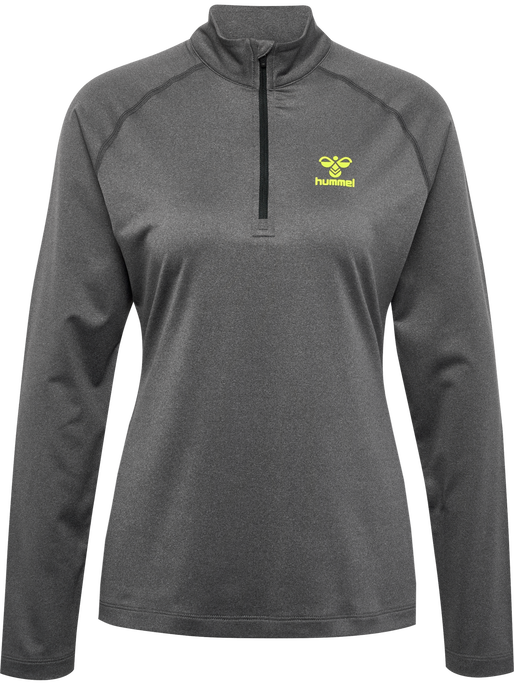 hmlSPRINT HALF ZIP WOMAN, FORGED IRON MELANGE hmlSPRINT HALF ZIP WOMAN, FORGED IRON MELANGE, packshot
