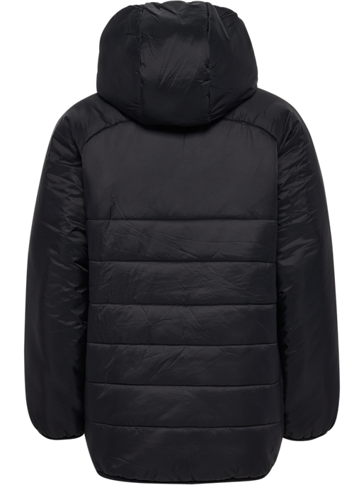 hmlGO QUILTED HOOD JACKET KIDS, BLACK, packshot
