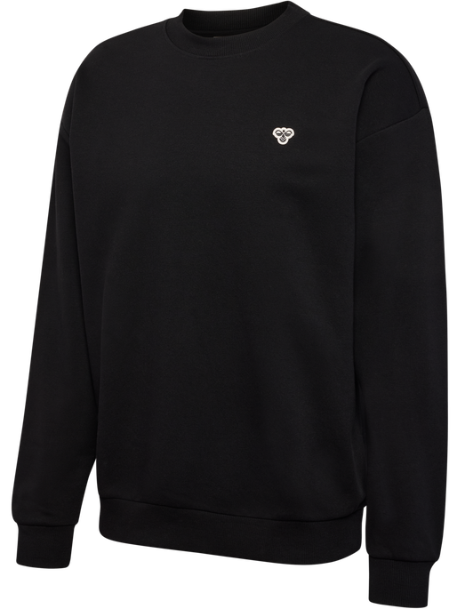 hmlLOOSE CREWNECK BEE, BLACK hmlLOOSE CREWNECK BEE, BLACK, packshot