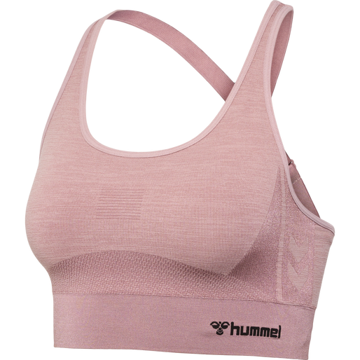 hmlCLEA SEAMLESS  SPORTS TOP, WOODROSE/ROSE TAUPE MELANGE hmlCLEA SEAMLESS  SPORTS TOP, WOODROSE/ROSE TAUPE MELANGE, packshot