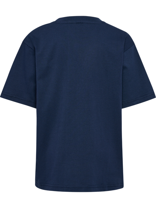 hmlJR LOOSE T-SHIRT S/S BEE, DRESS BLUES, packshot