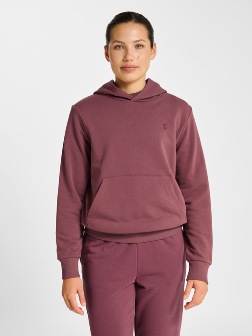 hmlPULSE W SWEAT HOODIE, NOCTURNE, model