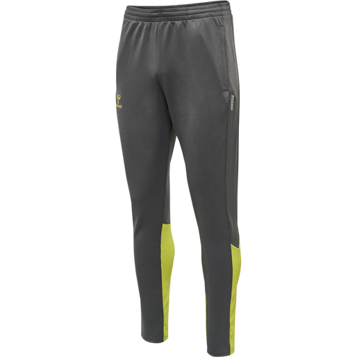 hmlONGRID POLY PANTS, FORGED IRON/DARK CITRON hmlONGRID POLY PANTS, FORGED IRON/DARK CITRON, packshot