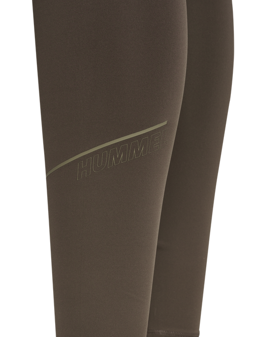 hmlCOURT MID WAIST POCKET TIGHTS W, TURKISH COFFEE, packshot