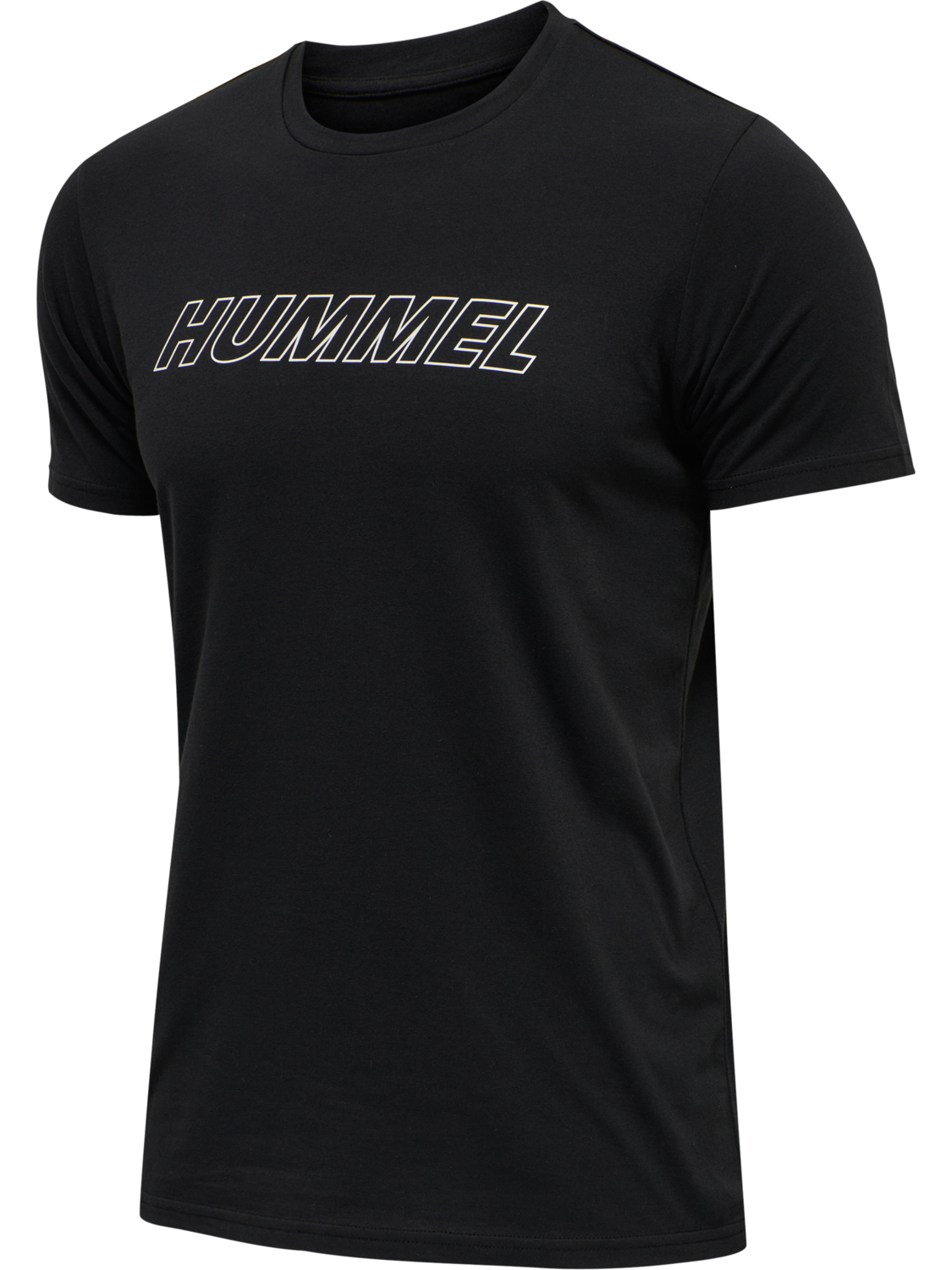 hmlTE CALLUM COTTON T-SHIRT, BLACK, packshot