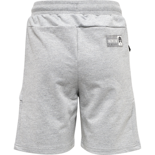 hmlMOVE GRID COTTON SHORTS KIDS, GREY MELANGE, packshot