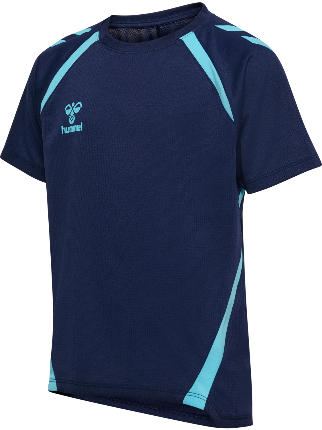 hmlLEAD 2.0 JERSEY S/S KIDS, MARINE/BLUE FISH, packshot