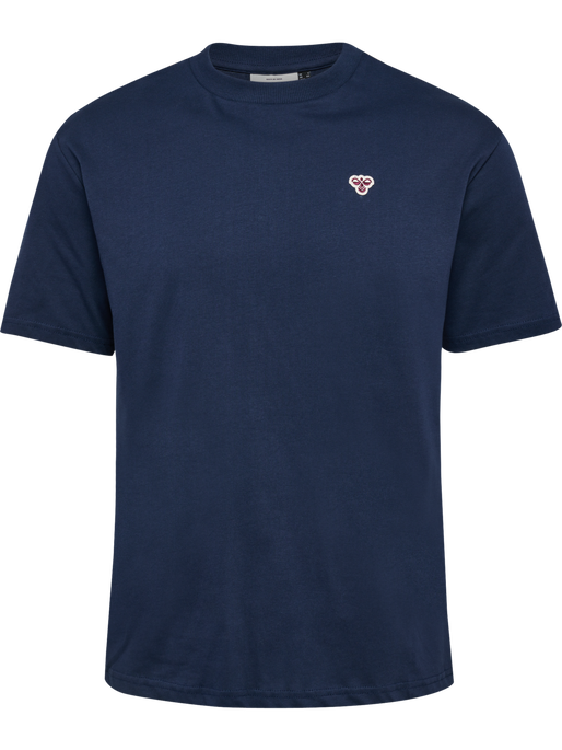 hmlLOOSE T-SHIRT BEE S/S, DRESS BLUES, packshot