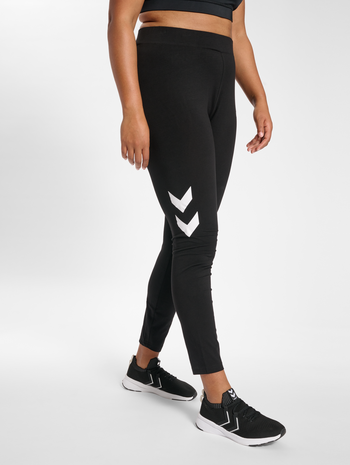 hmlLEGACY WOMAN HW TIGHTS PLUS, BLACK, model