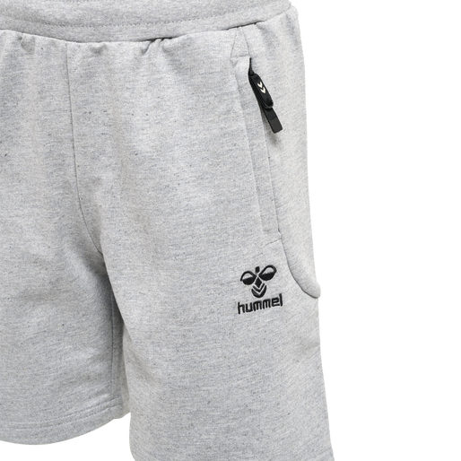 hmlMOVE GRID COTTON SHORTS KIDS, GREY MELANGE, packshot