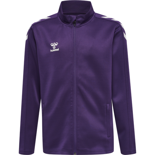 hmlCORE XK POLY ZIP SWEAT KIDS, ACAI/WHITE, packshot