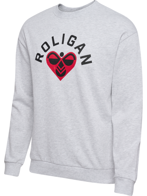 hmlROLIGAN SWEATSHIRT, LIGHT GREY MELANGE, packshot