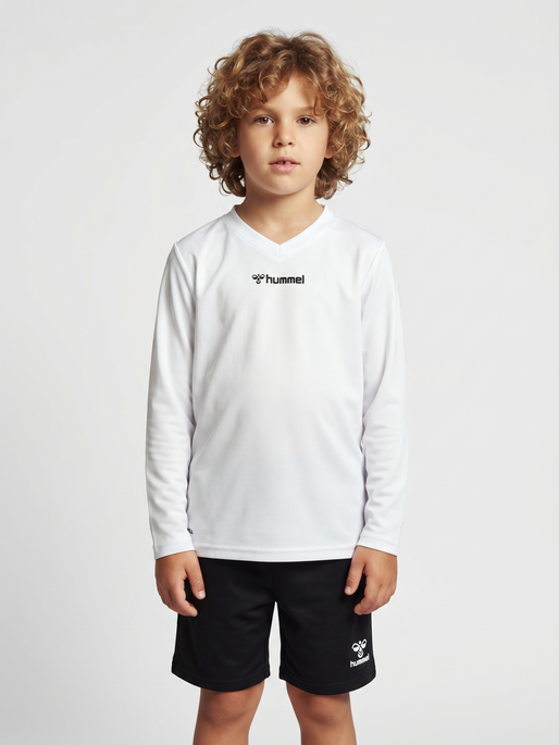 hmlBL ESSENTIAL TEE L/S KIDS, WHITE, model