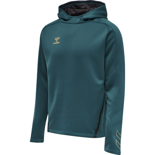 hmlCIMA XK HOODIE, BLUE CORAL, packshot