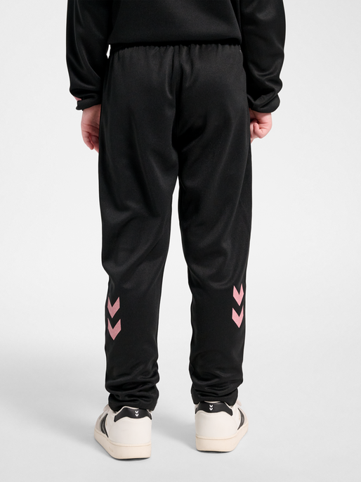 hmlSHIMMER TRAINING PANTS KIDS, BLACK/BRIDAL ROSE, model