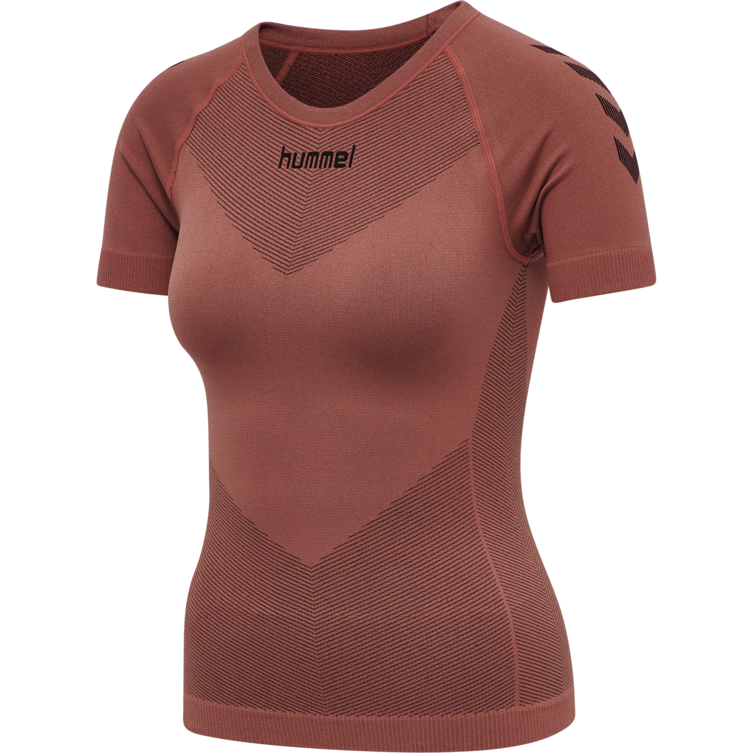 HUMMEL FIRST SEAMLESS JERSEY S/S W, MARSALA, packshot