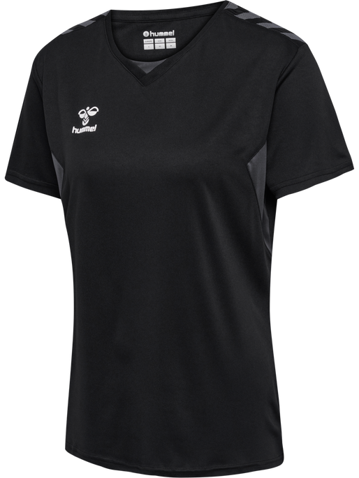 hmlAUTHENTIC PL JERSEY S/S WOMAN, BLACK, packshot