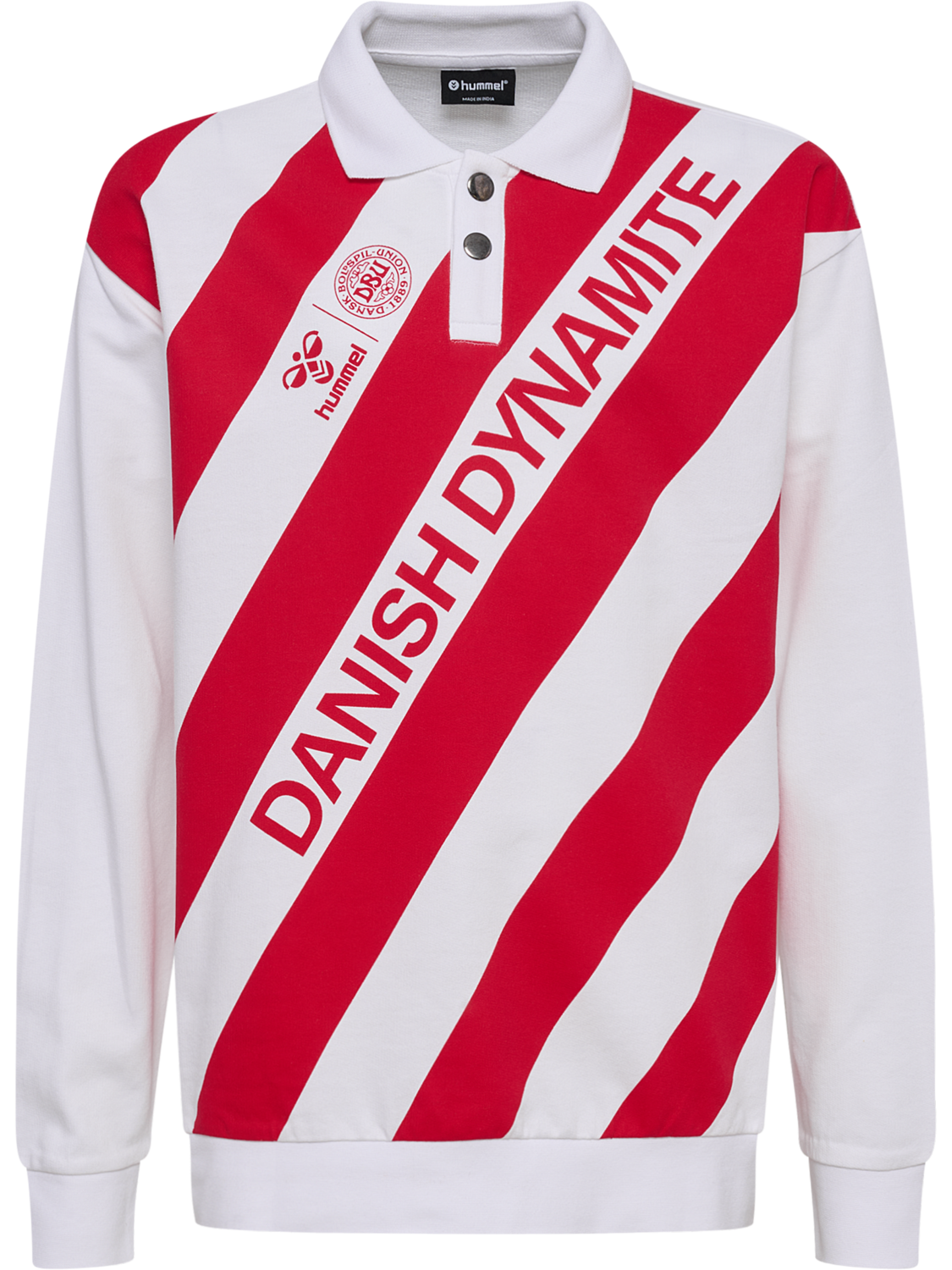 DBU 26 FAN DYNAMITE TEE LS KIDS, WHITE/TANGO RED, packshot