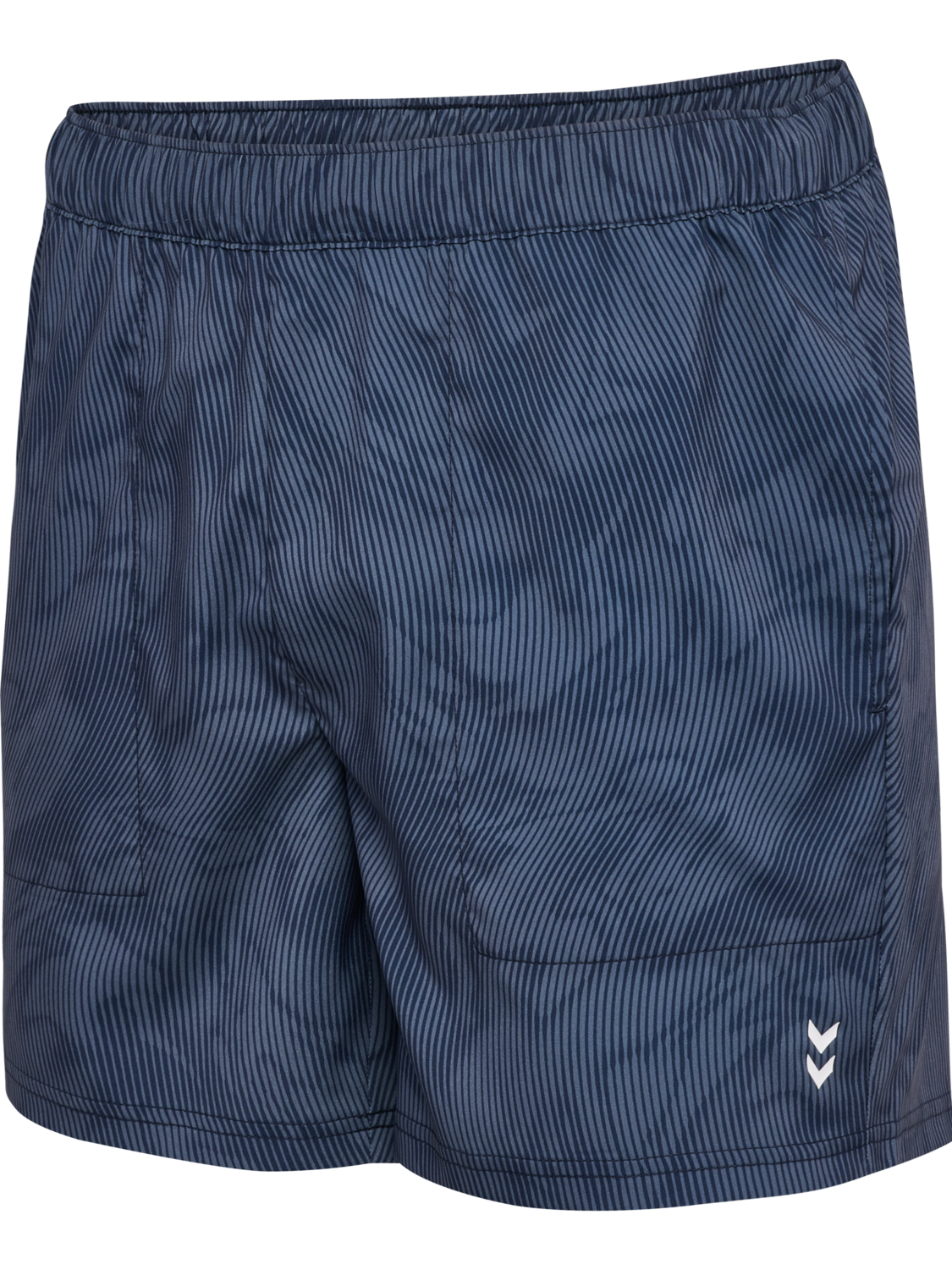 hmlPULSE AOP WORKOUT SHORTS, BLUE MIRAGE/DRESS BLUE, packshot