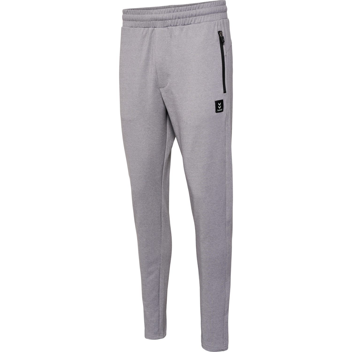 hmlMT INTERVAL TAPERED PANTS, GREY MELANGE, packshot