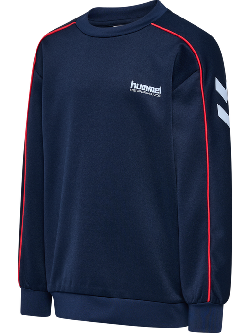 hmlJR INTERLOCK CREWNECK, DRESS BLUES, packshot