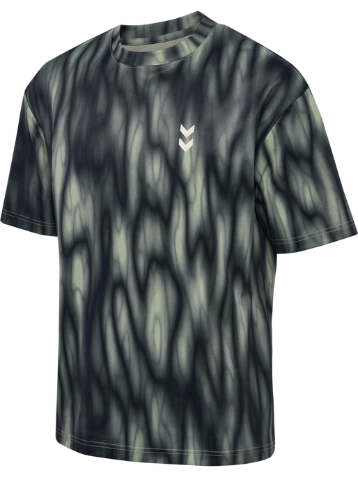 hmlHIIT AOP LOOSE T-SHIRT S/S, SEAGRASS, packshot