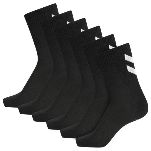 hmlCHEVRON 6-PACK SOCKS, BLACK/BLACK hmlCHEVRON 6-PACK SOCKS, BLACK/BLACK, packshot