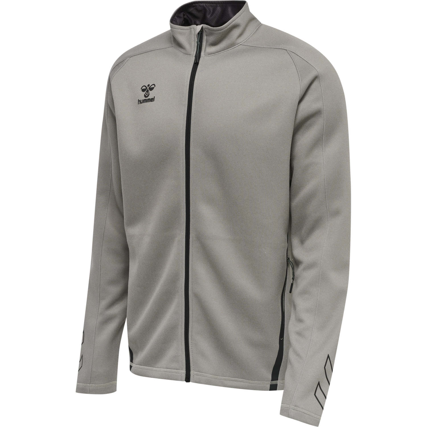 hmlCIMA XK ZIP JACKET, GREY MELANGE, packshot