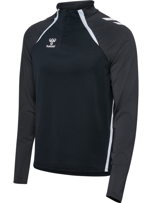 hmlLEAD 2.0 HALF ZIP, BLACK/ASPHALT, packshot