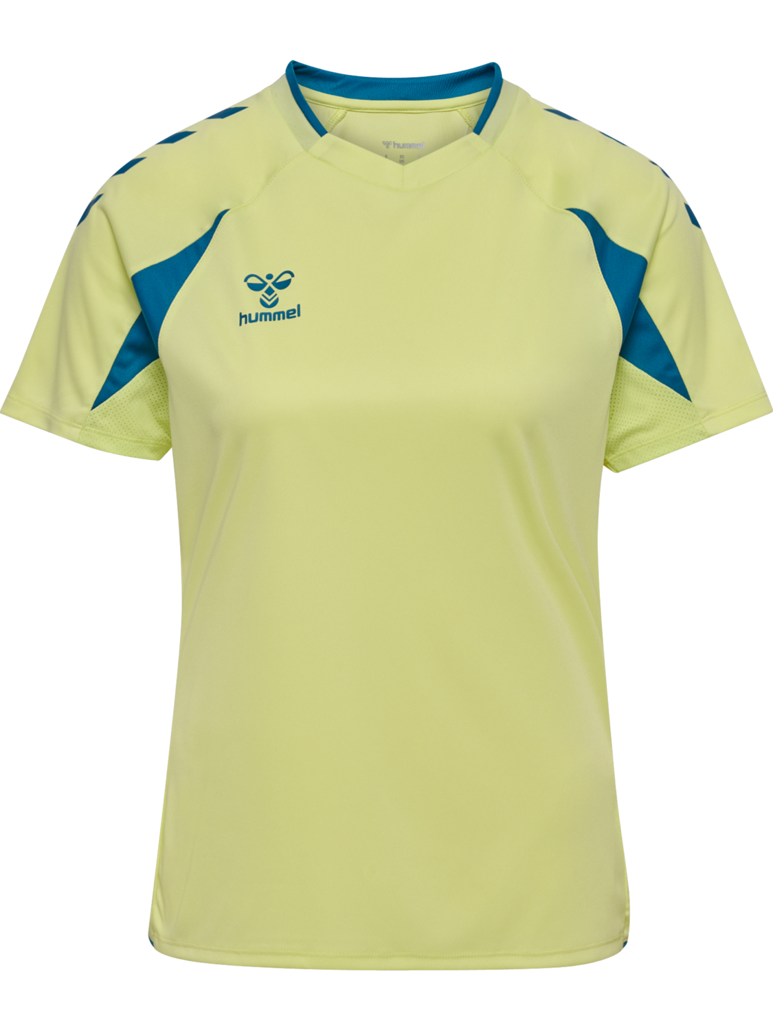 hmlCORE 2.0 JERSEY S/S WOMAN, PALE LIME YELLOW/CELESTIAL, packshot