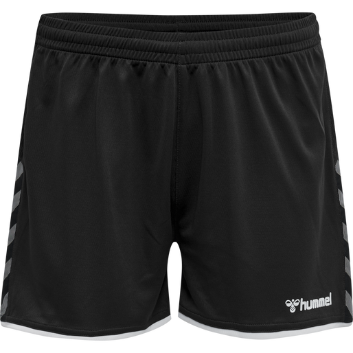 hmlAUTHENTIC POLY SHORTS WOMAN, BLACK/WHITE, packshot
