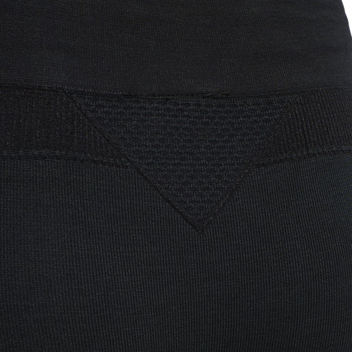 hmlCLEA SEAMLESS MID WAIST TIGHTS, BLACK MELANGE, packshot