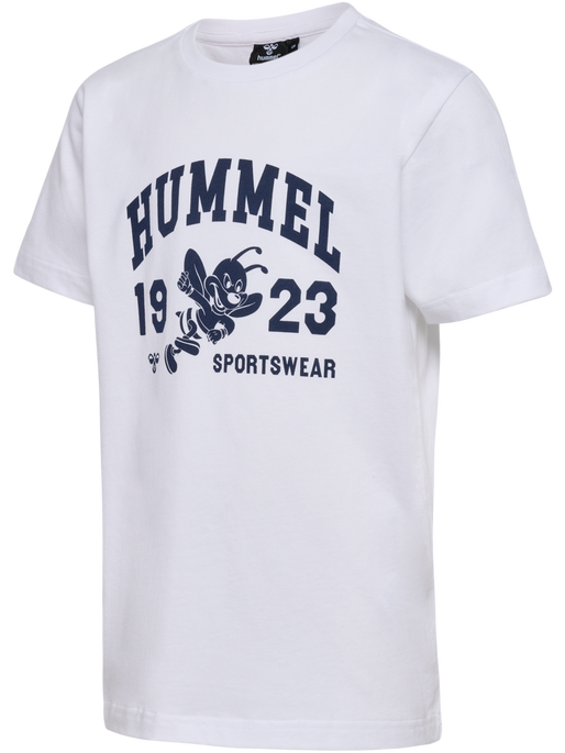 hmlPRINT T-SHIRT S/S, BRIGHT WHITE, packshot