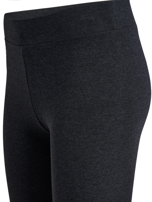 hmlPULSE LOGO MW TIGHTS, BLACK MELANGE, packshot