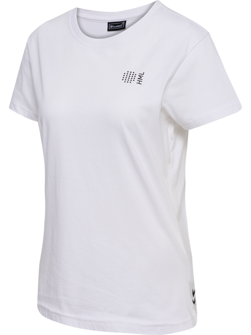 hmlCOURT COTTON T-SHIRT S/S WOMAN, WHITE, packshot