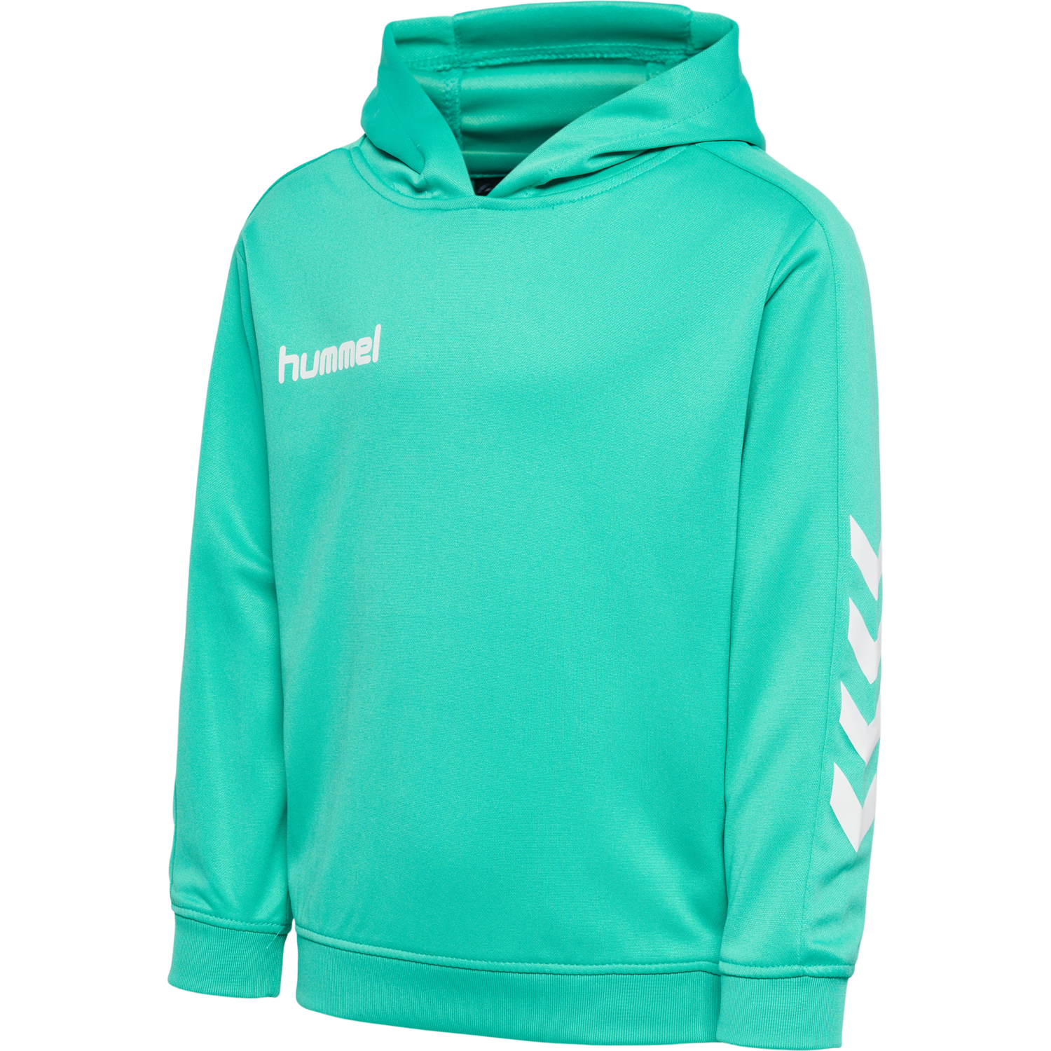 hmlPROMO KIDS POLY HOODIE, ATLANTIS, packshot