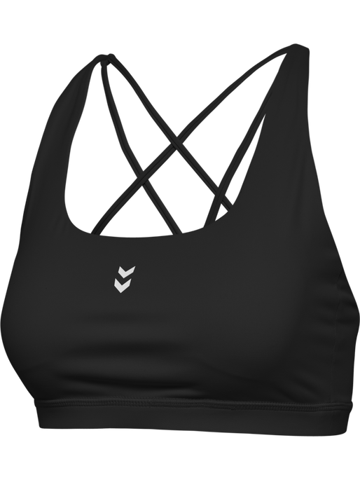 hmlHIIT IMPACT STRAP BRA, BLACK, packshot