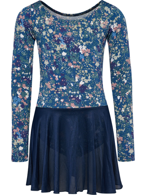 hmlJR MIX GYMSUIT L/S, DRESS BLUES/RIVERSIDE, packshot