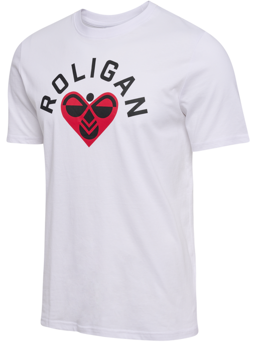 hmlROLIGAN COTTON T-SHIRT, WHITE hmlROLIGAN COTTON T-SHIRT, WHITE, packshot
