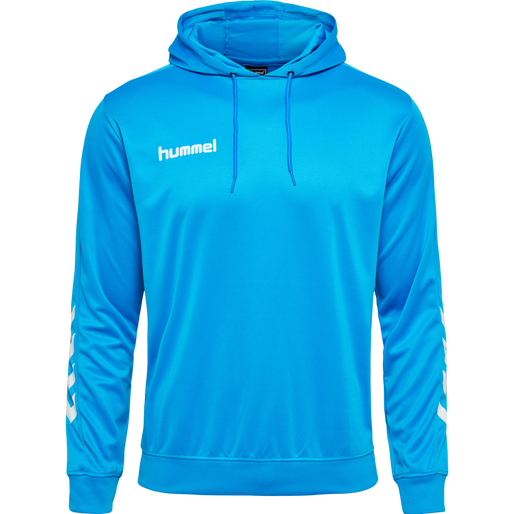 hmlPROMO POLY HOODIE, DIVA BLUE, packshot