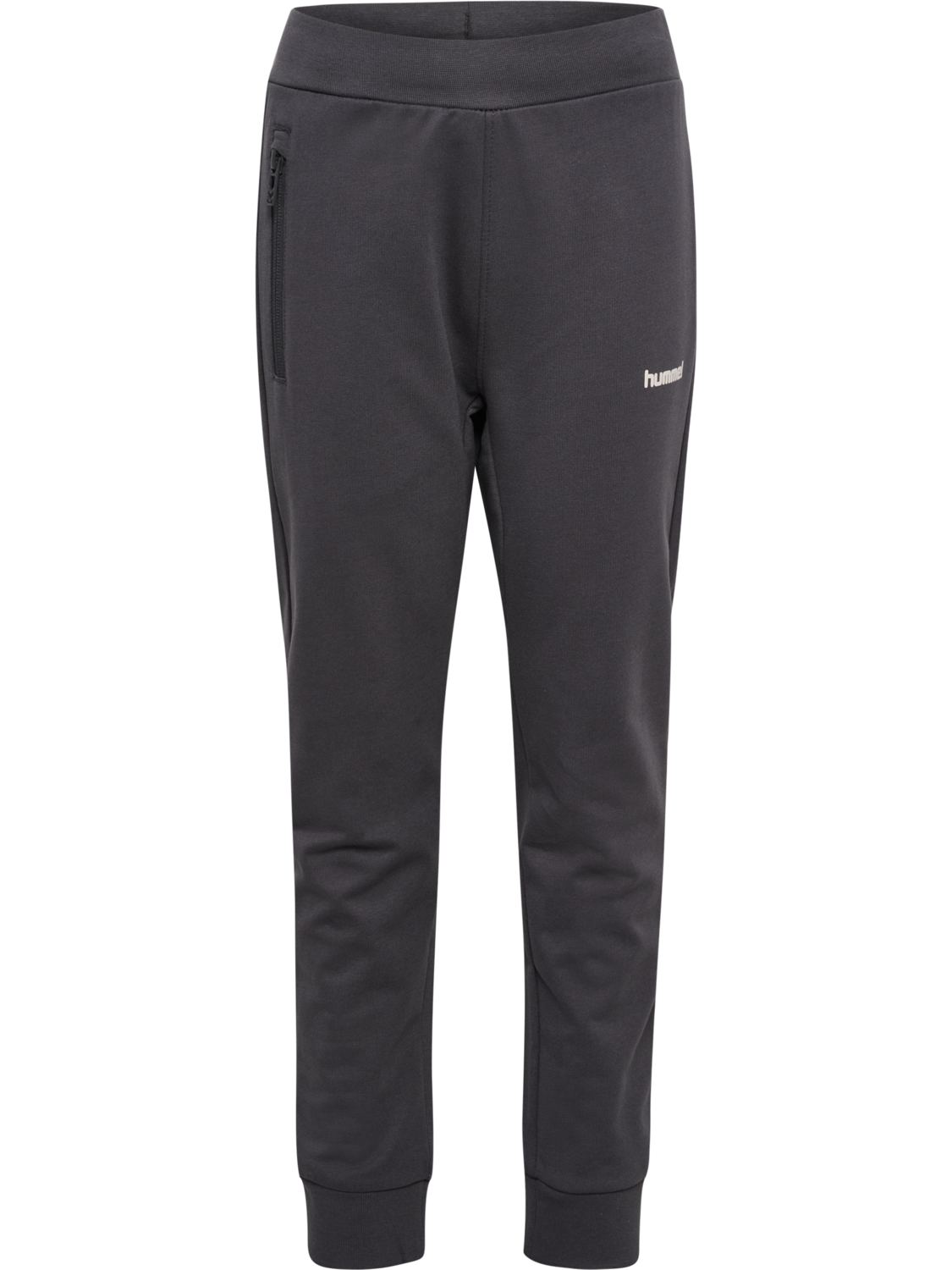 hmlJR REGULAR ADJ WAIST PANTS, EBONY, packshot