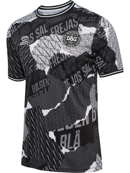 DBU 24 PREGAME JERSEY S/S, BLACK/WHITE DBU 24 PREGAME JERSEY S/S, BLACK/WHITE, packshot